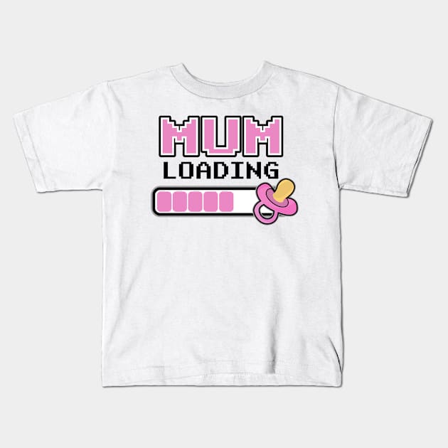 Cute Mom To Be Loading New Mother Newborn Baby Pregnancy Pregnant Kids T-Shirt by Kuehni